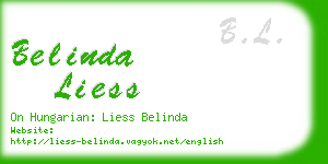 belinda liess business card